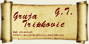 Gruja Tripković vizit kartica